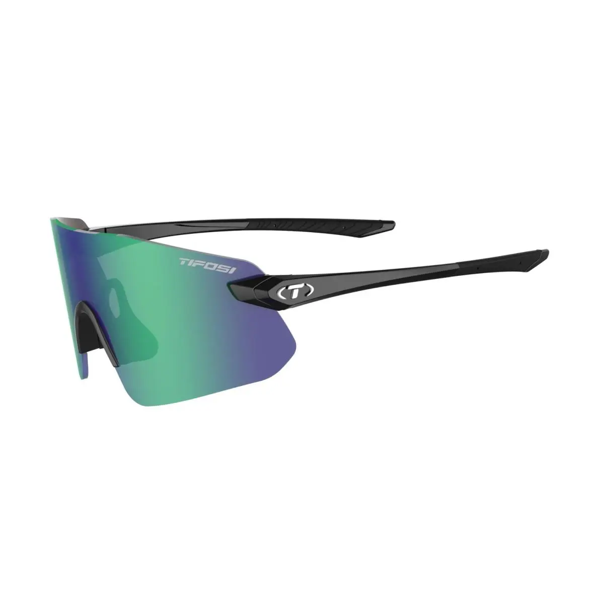 Tifosi Vogel SL Sport Sunglasses Gloss Black Smoke Green Mirror