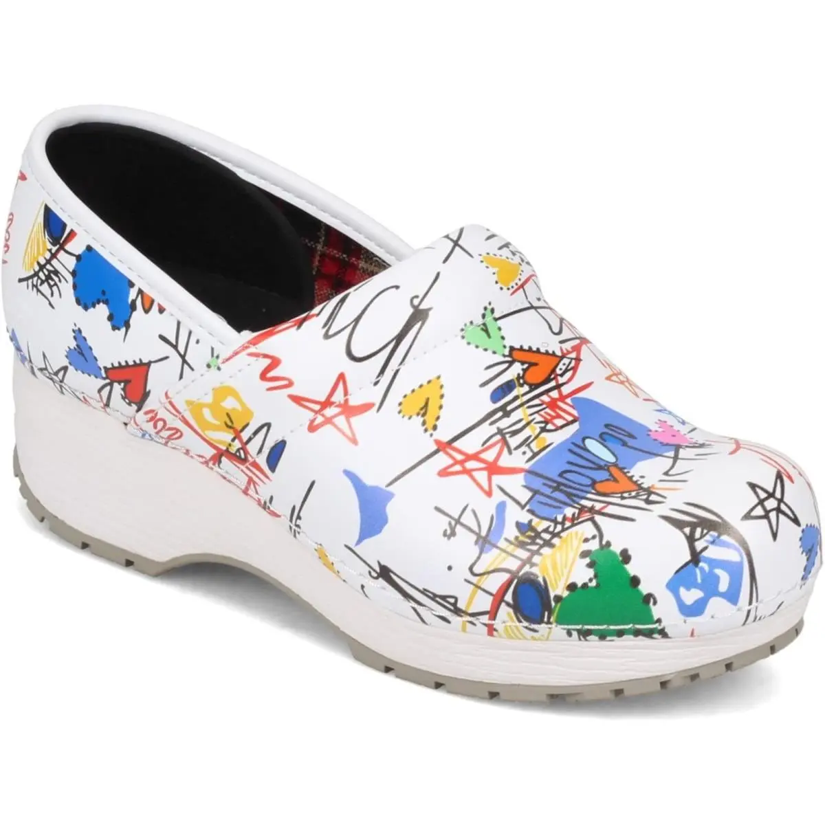 Work Clog SR Slip Resistant Womens Shoes White/multi 9 - White/multi by Skechers