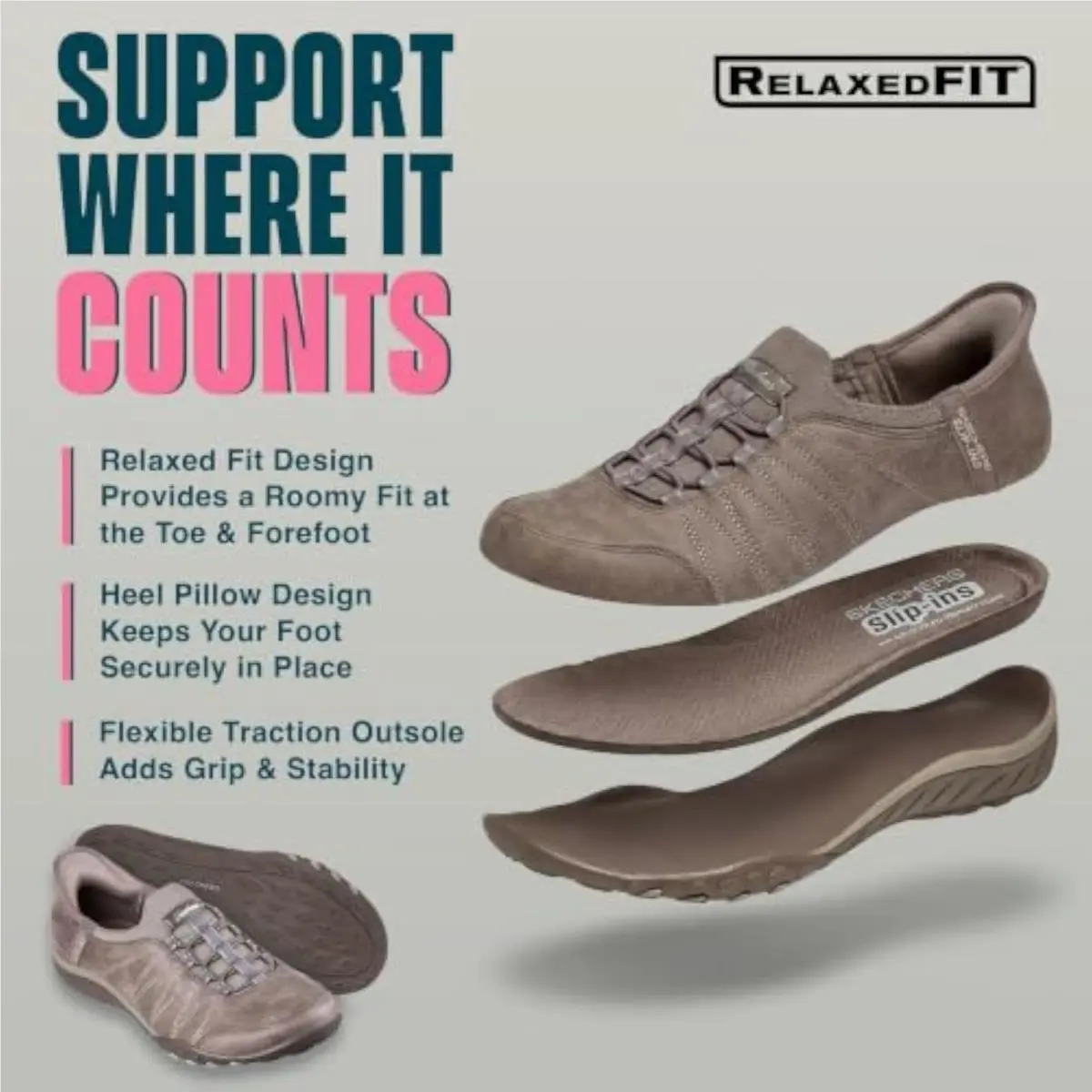 Skechers shoes - Dark Taupe (UPC: 0196989673868) 6