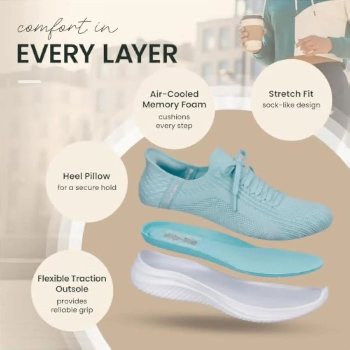 Skechers shoes - Aqua (UPC: 0198739504569) 6
