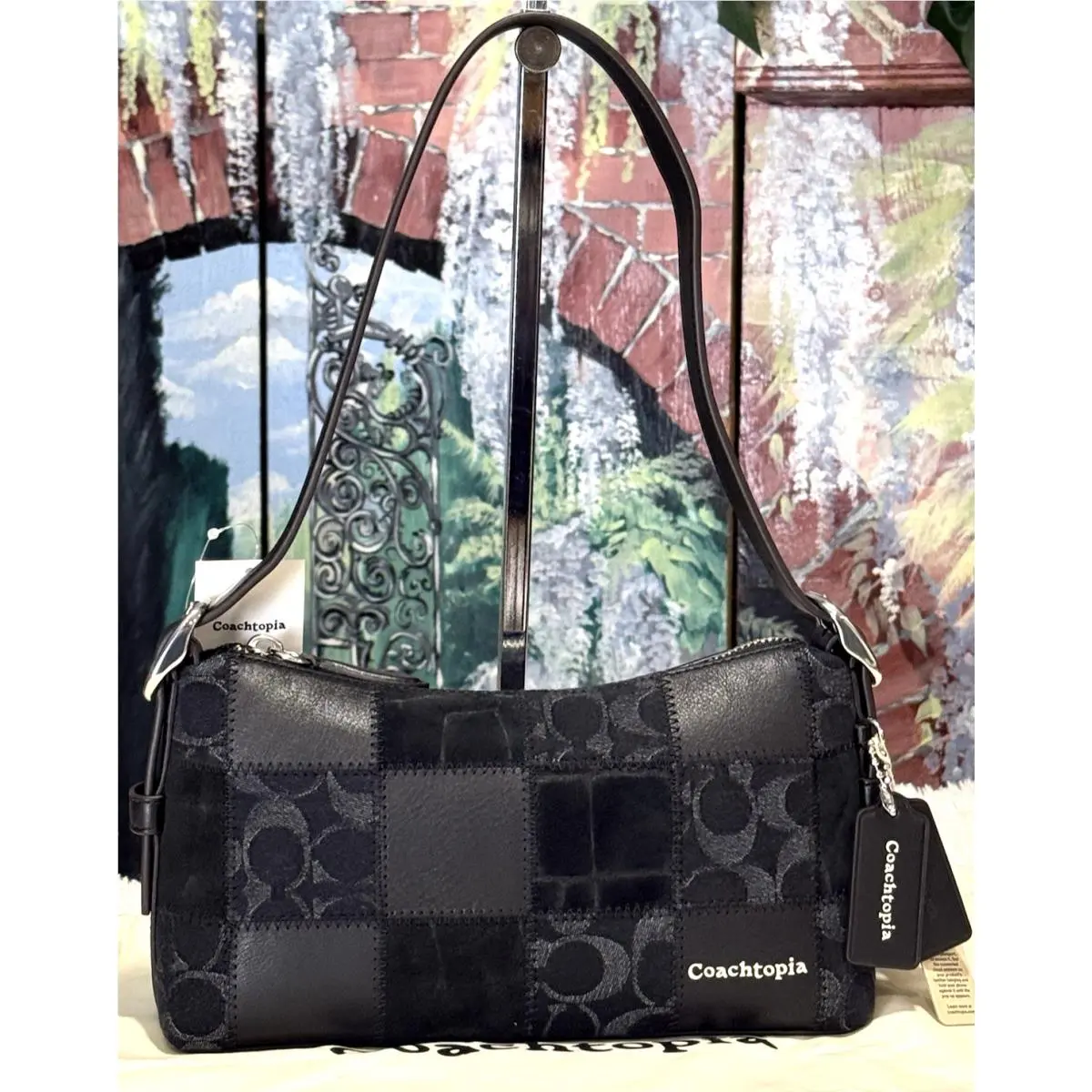 Alter Ego Sm Slouchy CGQ21 Shoulder Bag Patchwork Black/black Leather by Coach