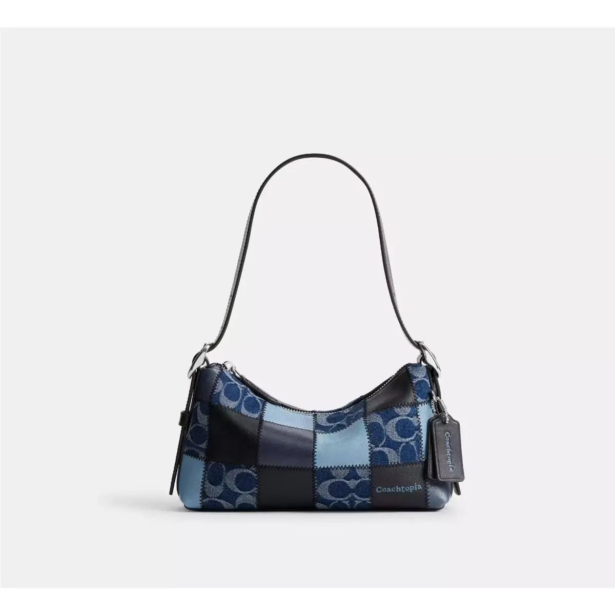topia Alter Ego Small Slouchy Shoulder Bag Patchwork Denim Leather by Coach