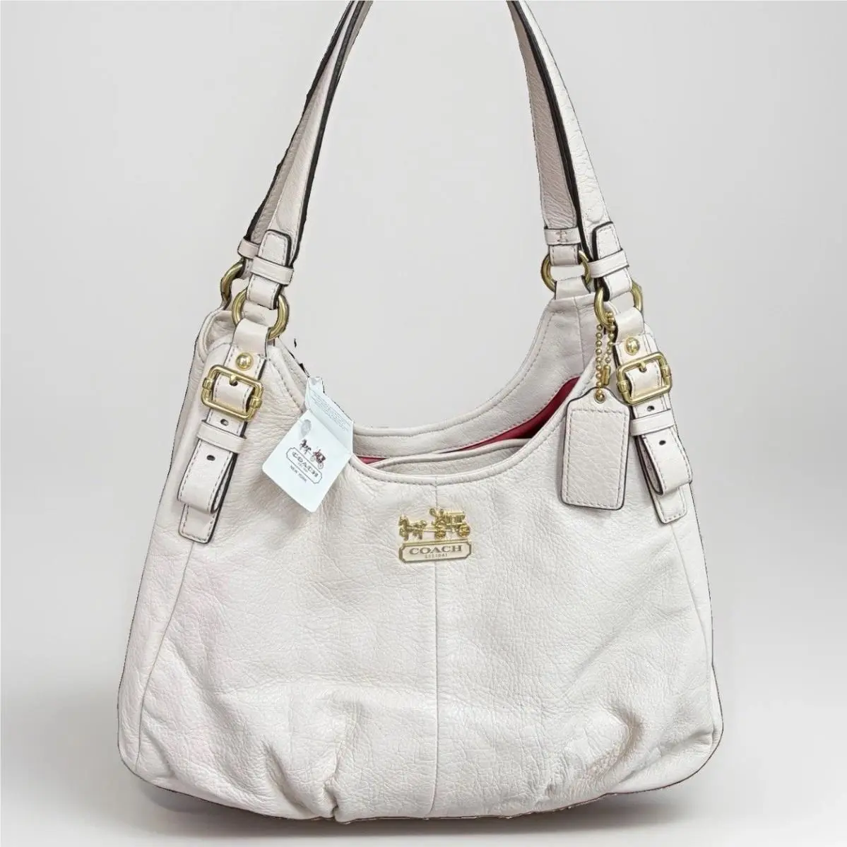 Madison Maggie Ivory Off-white Cream Hobo Bag 3 Compartment Handbag Purse by Coach
