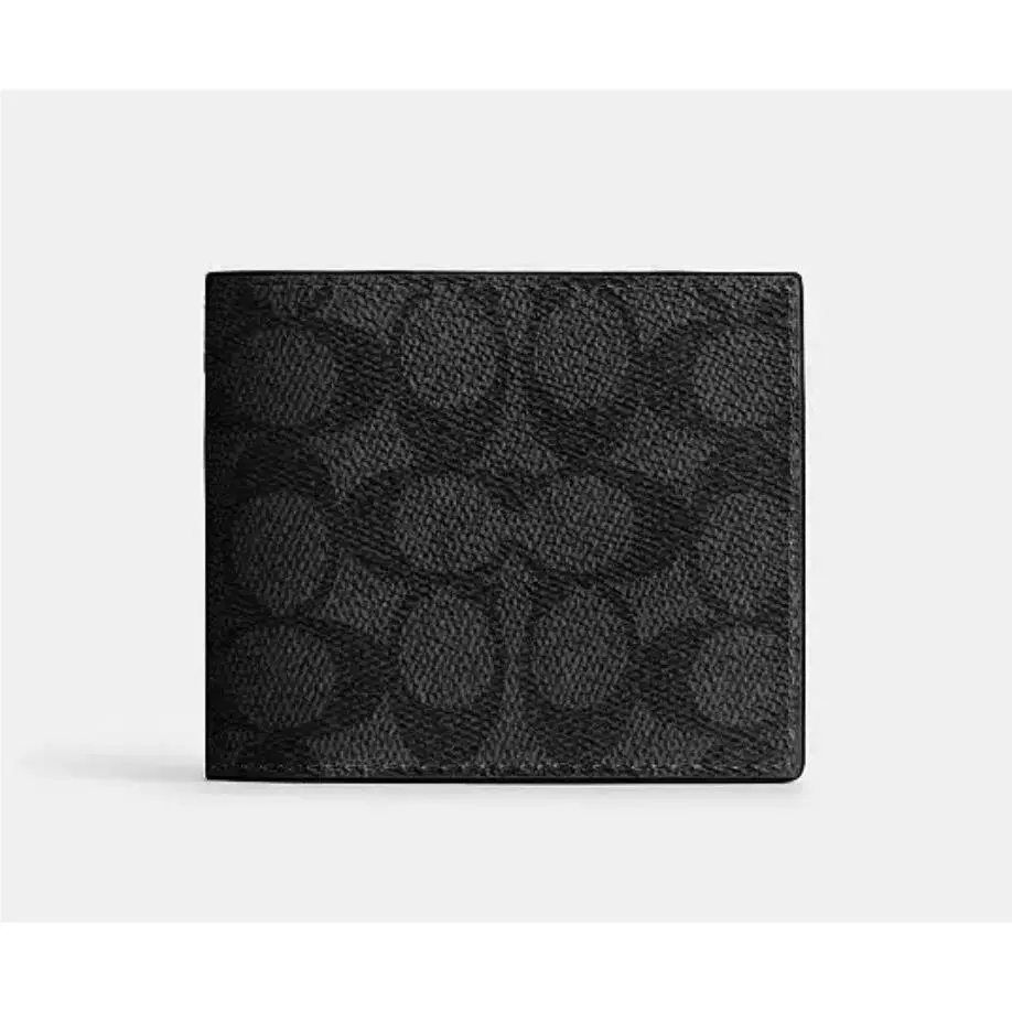 York Signature Bifold Wallet Charcoal Black CY394 by Coach
