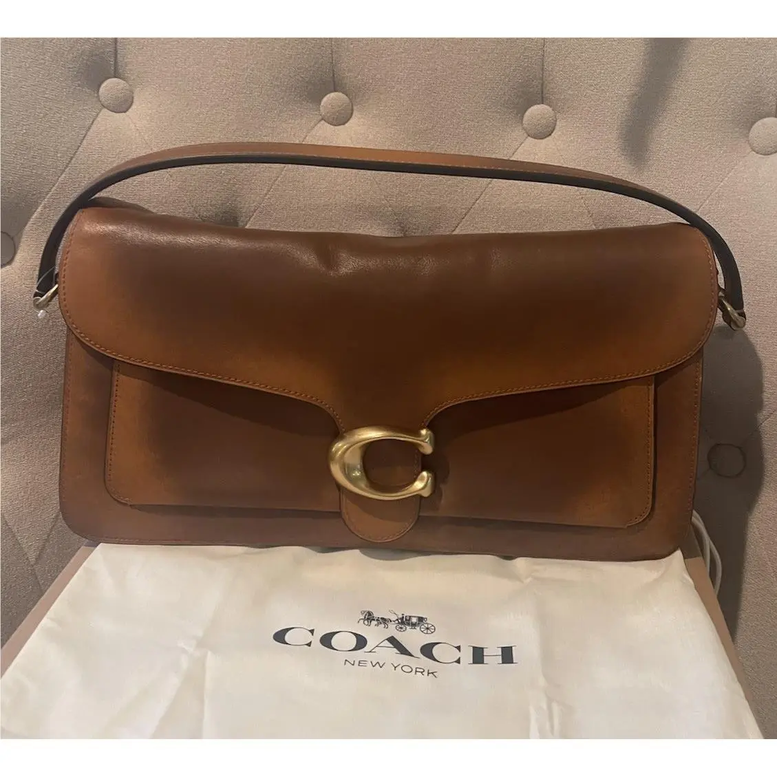 Tabby 36 Loved Leather Shoulder Bag Brown Gift Boxed Dust Bag by Coach