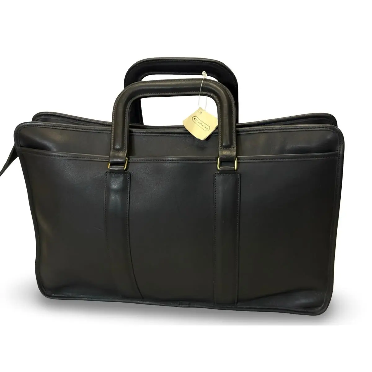 Vintage 80`s Coach Usa Embassy 5090 Deadstock Glove Tanned Leather Briefcase