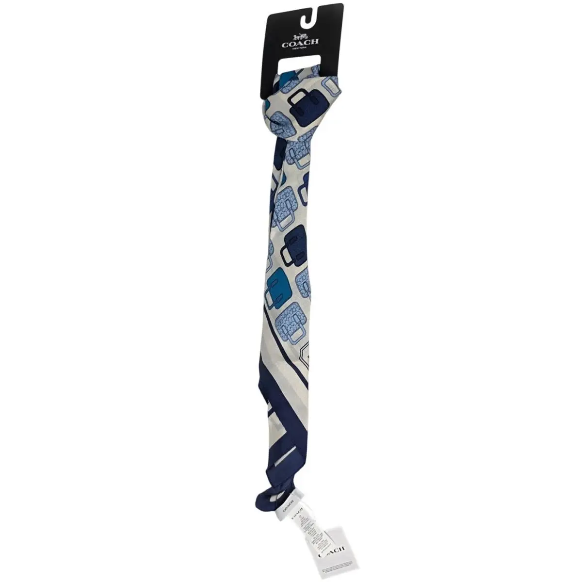 Silk Square Scarf Blue Multicolor Handbag Print CX784C by Coach