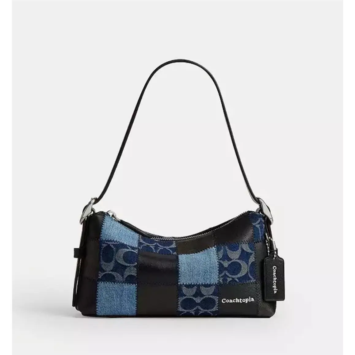 topia Alter Ego Small Slouchy Shoulder Bag CFF99 Blue Denim Sig by Coach