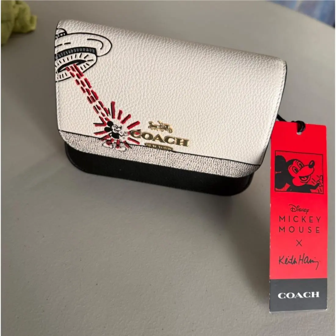 Disney Mickey Mouse Keith Haring Crossbody Bag Leather by Coach