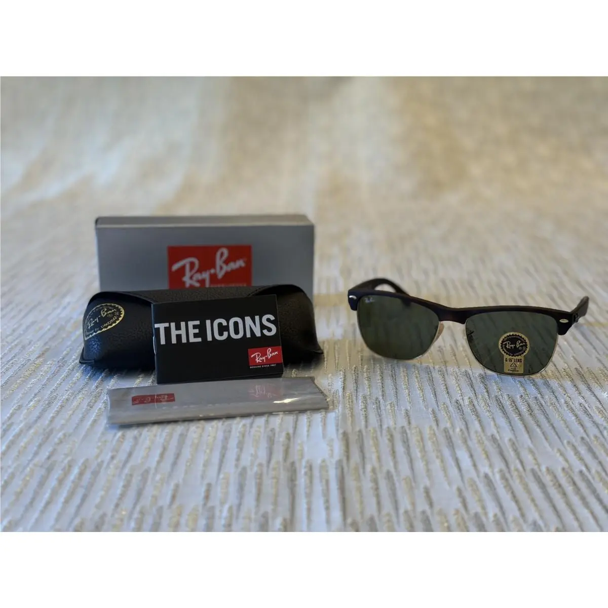 Ray-ban Clubmaster Oversized Sunglasses RB4175 878 Havana Tortoise G-15 57mm by Ray-Ban
