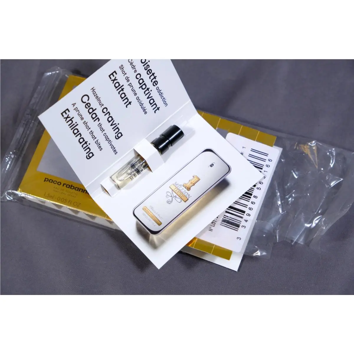 Million Lucky Eau DE Toilette For Men 1.5ml x 9 Spray Sample by Paco Rabanne