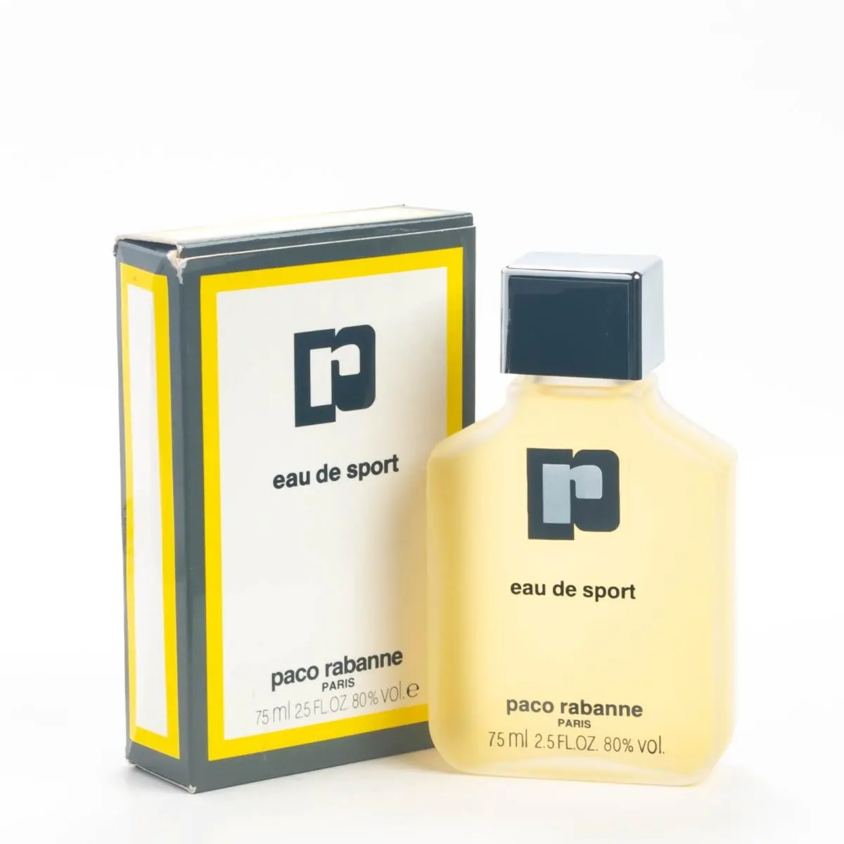 Pour Homme Eau de Sport 2.5OZ Splash Vintage Pre-barcode 80s by Paco Rabanne