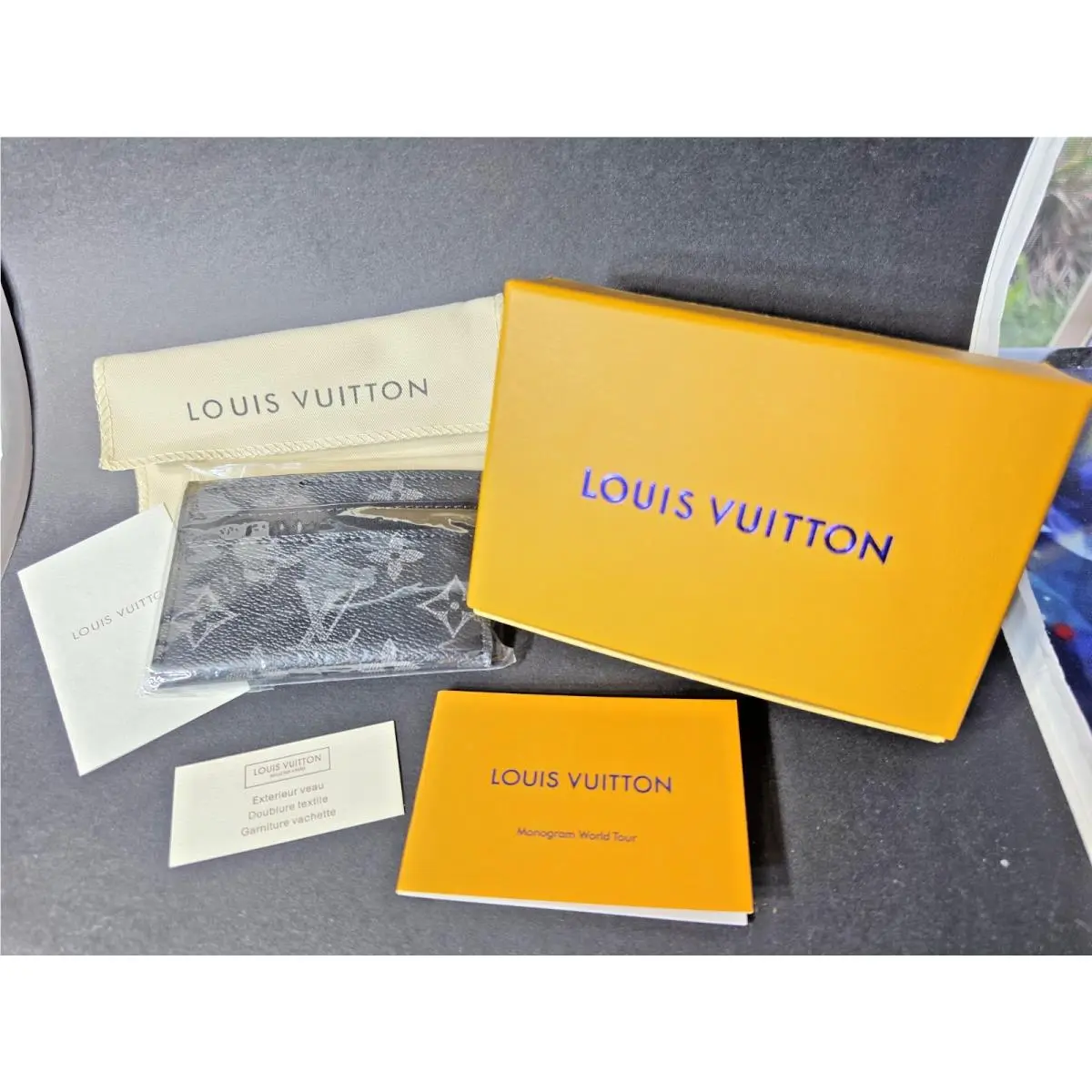 Louis Vuitton Monogram Eclipse Black Double Card Holder M62170