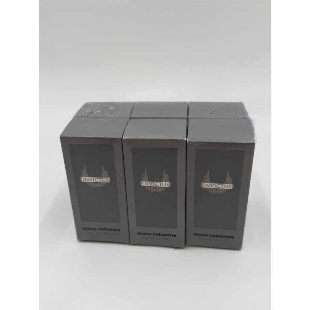Pack of 6  Invictus Edt Mini Bottles 5ml 0.17oz Men Fra by Paco Rabanne