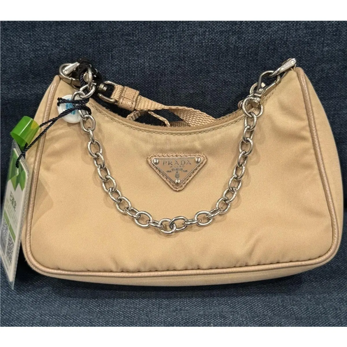 Louis Vuitton Prada Tessuto Y2K Re Edition Nylon Mini Hobo Chain Strap