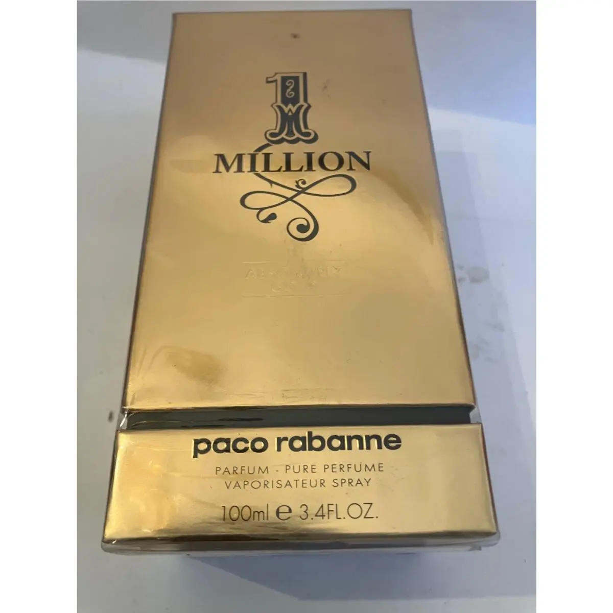 One Million Absolutely Gold 3.4oz Parfum Spray For Men by Paco Rabanne