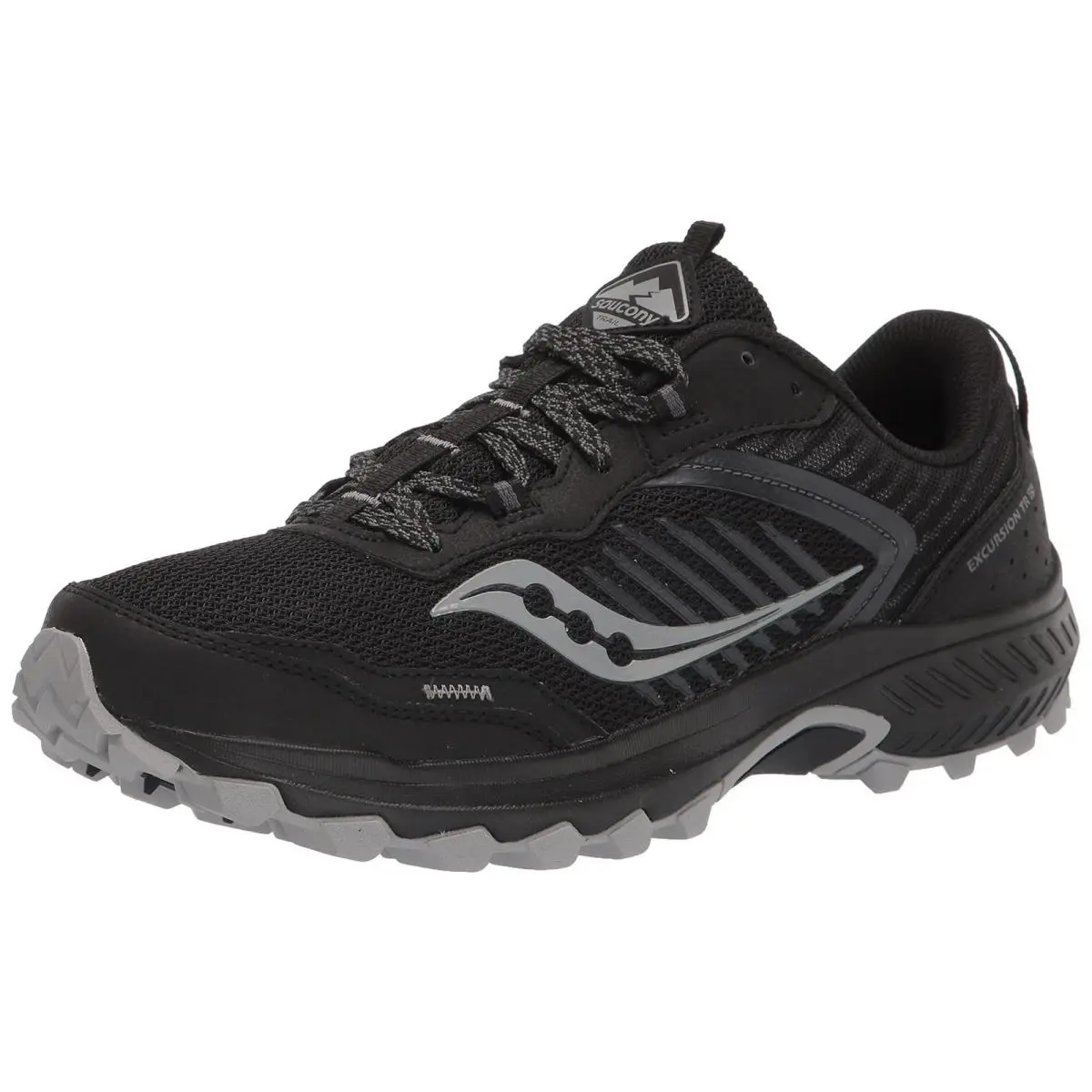 Saucony Men`s Excursion TR15 Trail Running Shoe - Black/shadow Size 10M