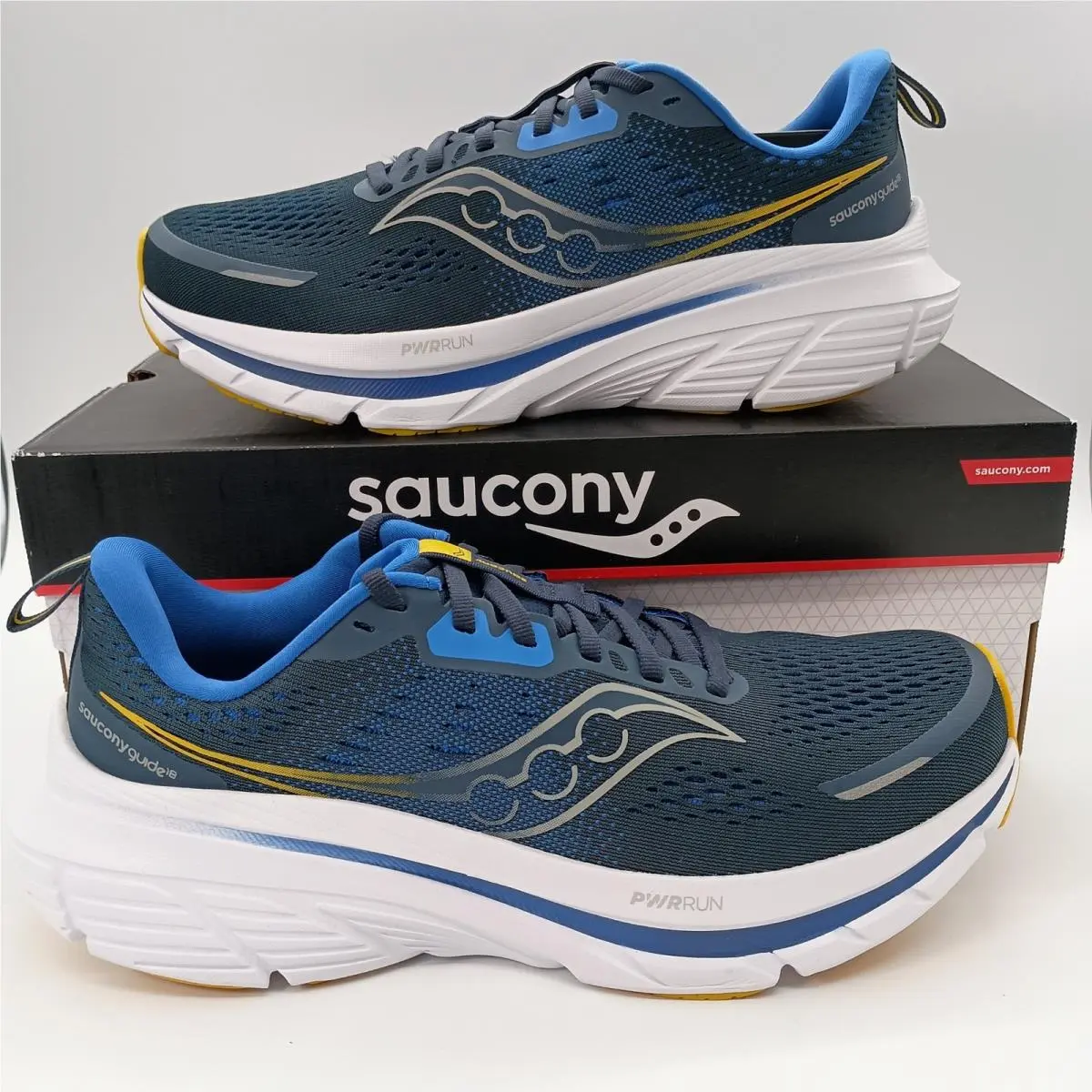Saucony Guide 18 Mens Running Shoes Navy Skydiver Marine S20998-164 Size 9