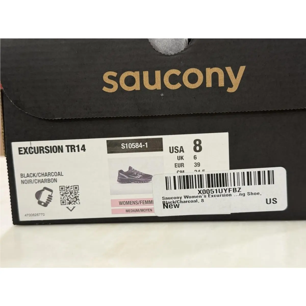 Saucony shoes - Saucony Excursion - Excursion - S10584 - Black, Manufacturer: Black Charcoal 0