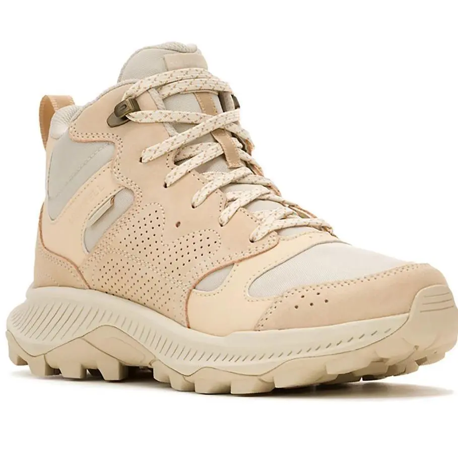 Merrell J038740 Tempo Sol Mid Waterproof Poplar Hiking Boot Women`s - Beige