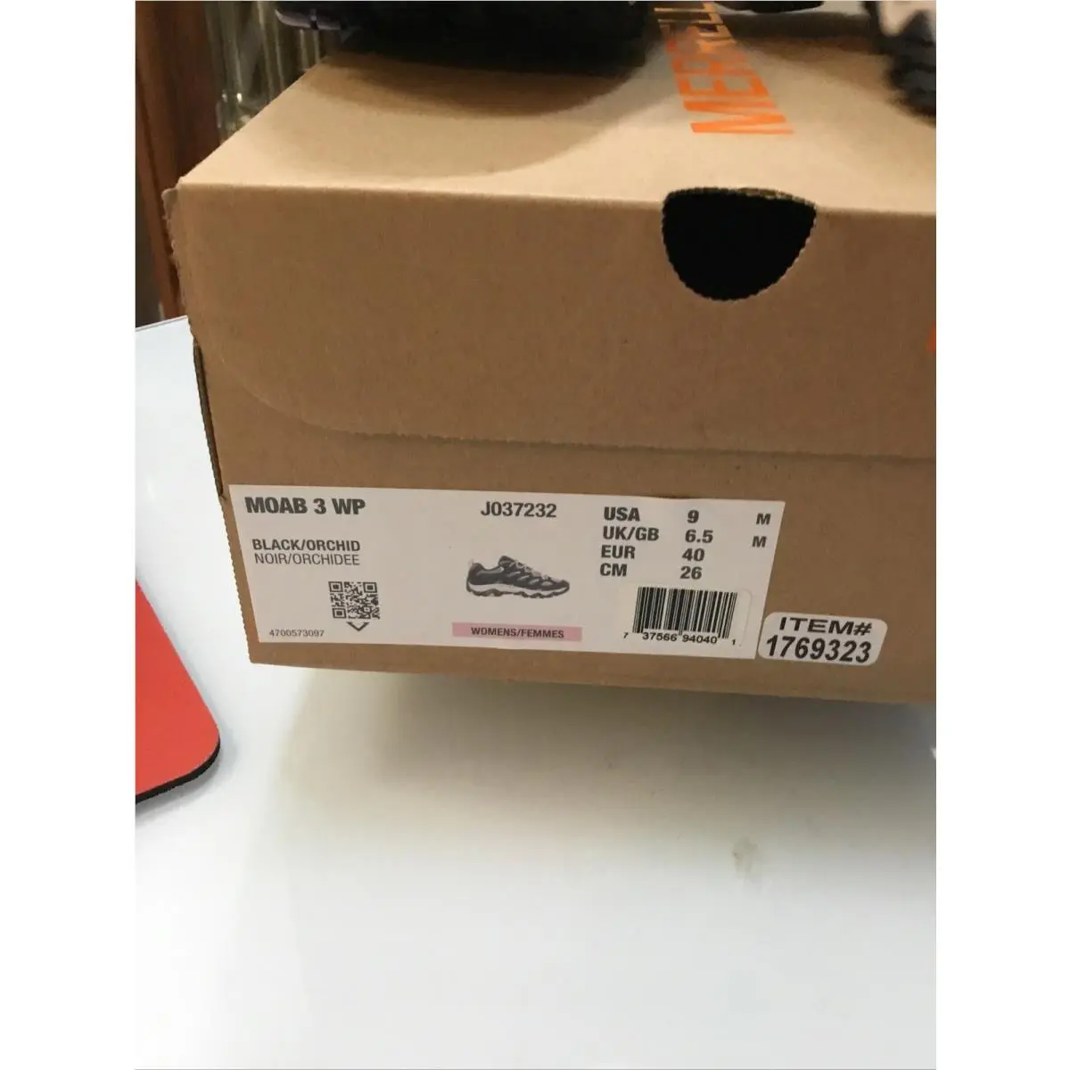 Merrell shoes - Merrell Moab 3 WP - Moab - J037232 - Black (UPC: 737566940401) 3