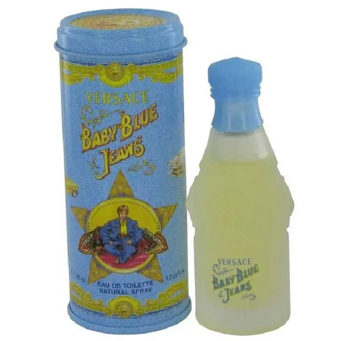 Baby Blue Jeans  1.6 oz / 50 ml Eau de Toilette Edt Men Cologne Spray by Versace