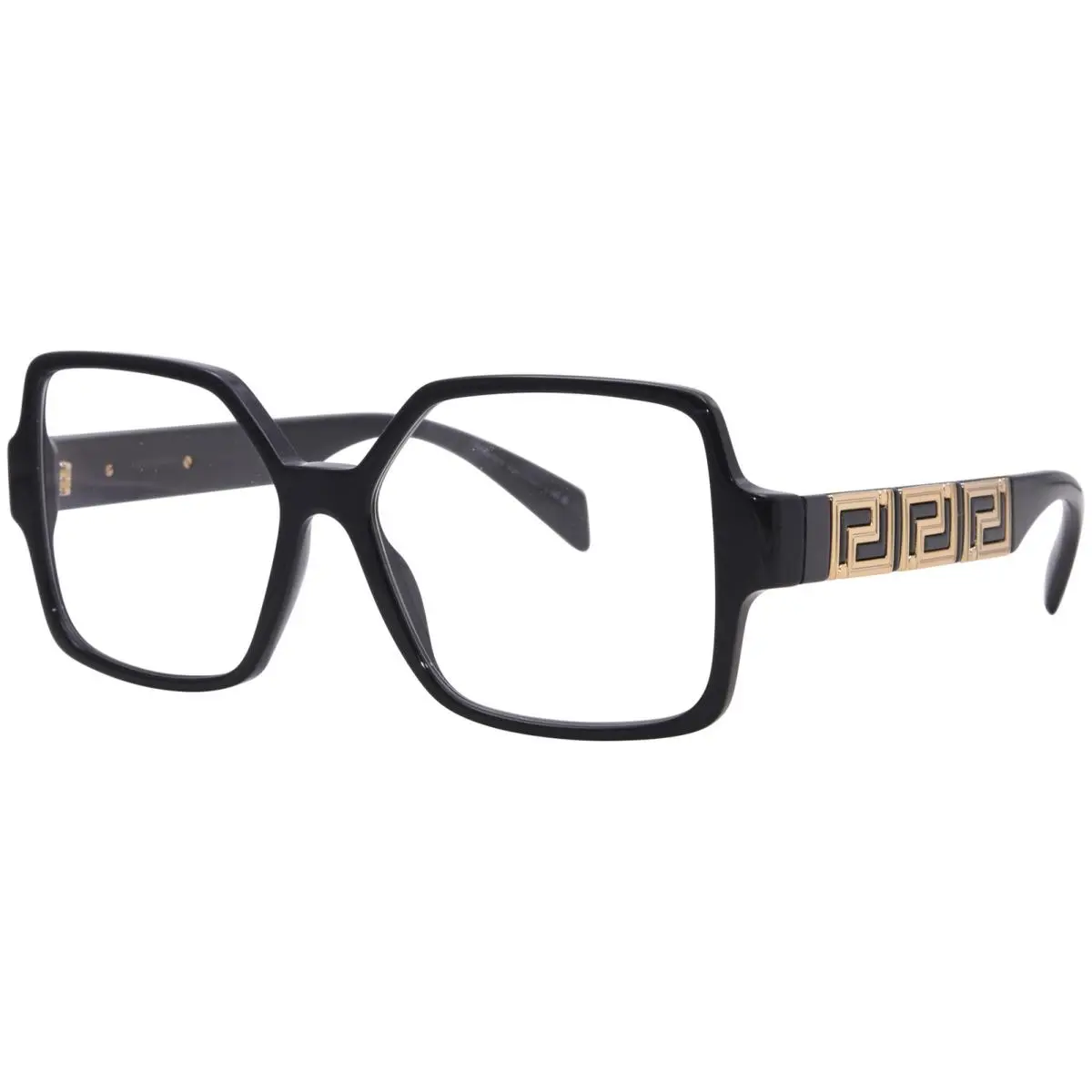 Versace VE3337 GB1 Eyeglasses Frame Women`s Black Full Rim Square Shape 55mm
