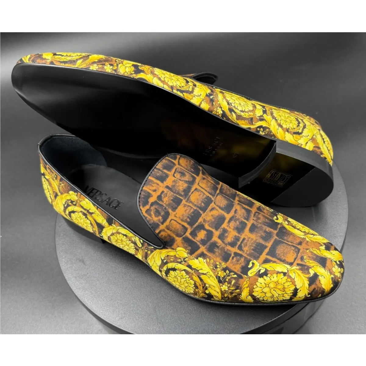 Versace shoes - Black, Gold, Caramel 8