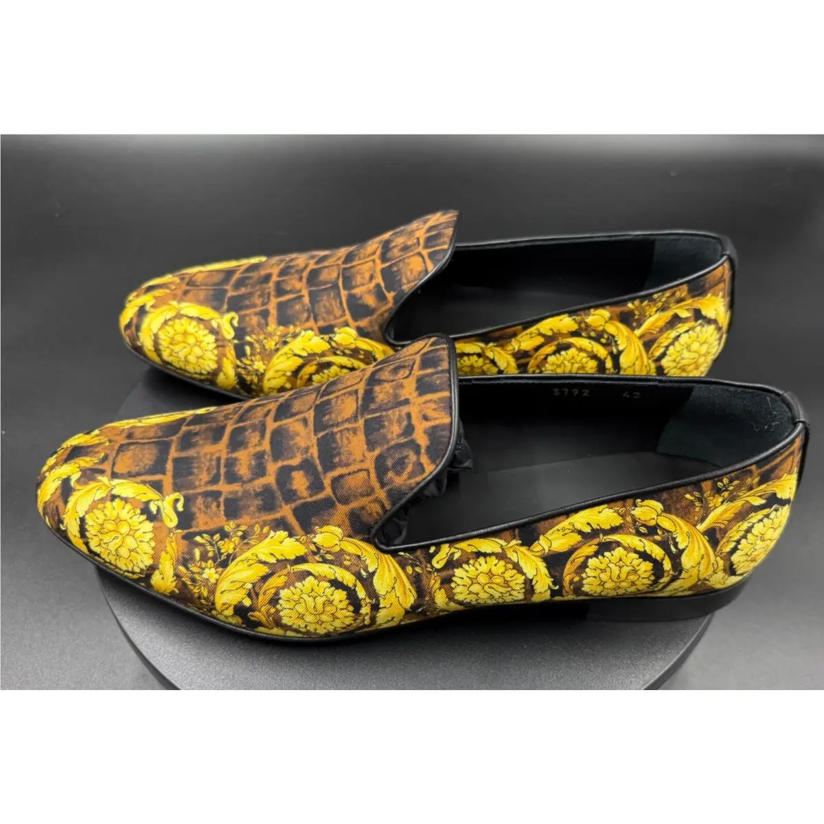 Versace shoes - Black, Gold, Caramel 2