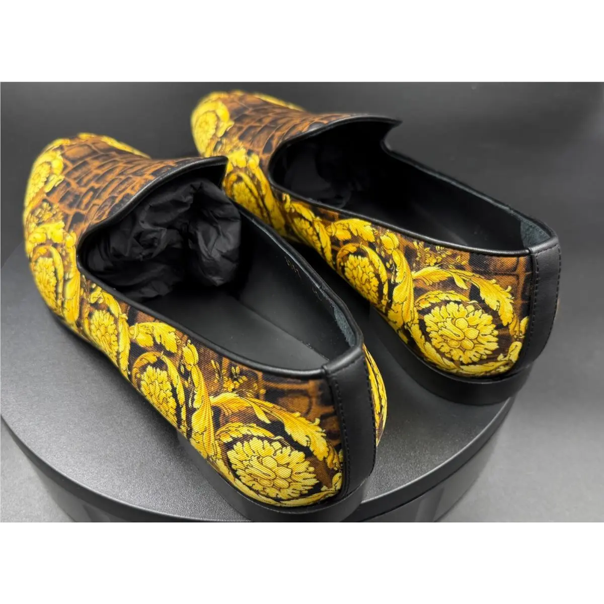 Versace shoes - Black, Gold, Caramel 7