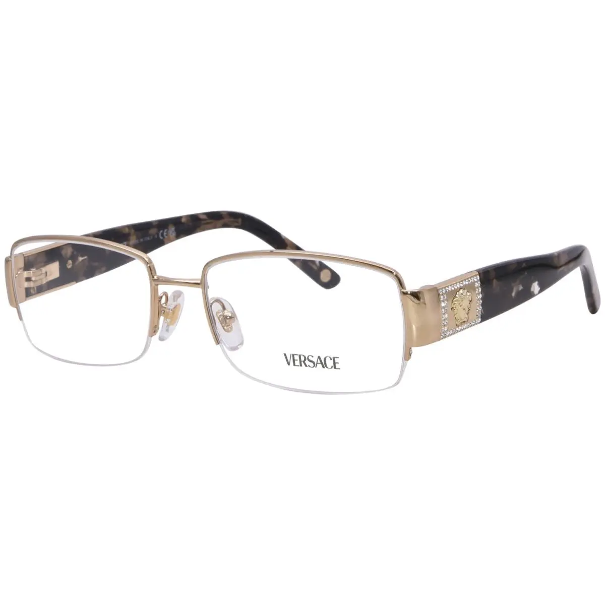 Eyeglasses VE1175-B 1175B 1002 Gold Medusa/brown Rectangle Shape 53mm by Versace