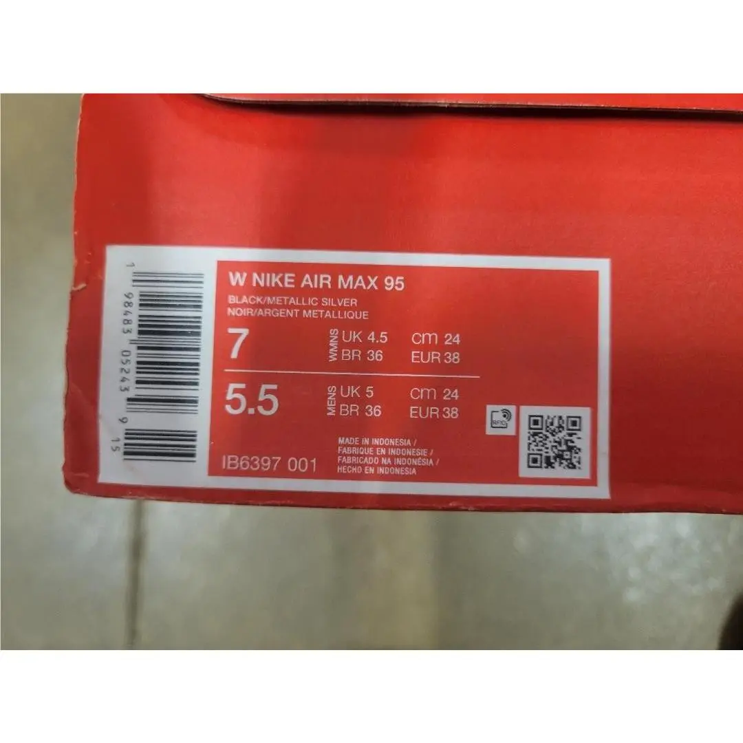 Nike shoes - Nike Air Max 95 - Air Max - IB6397-001 - Black Metallic Silver, Women`s: Black Metallic Silver 10