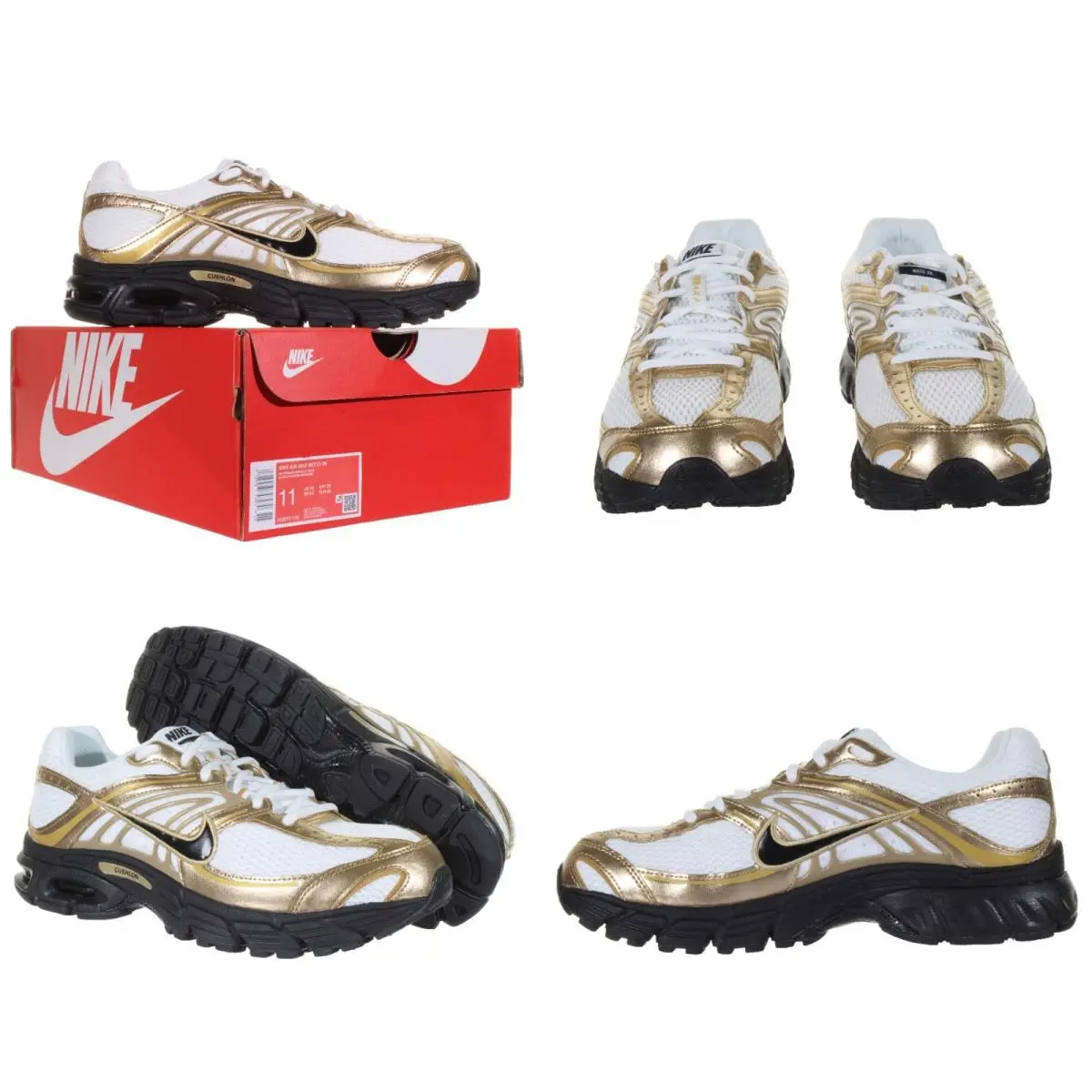 Men`s Air Max Moto 2K White - Gold - Black Running Shoes Size 11 by Nike