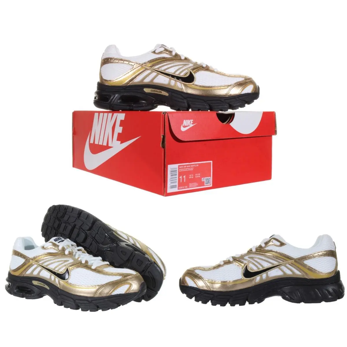 Nike shoes - Nike Air Max Moto 2K - IV2870 100 - White, Metallic Gold, Black 4