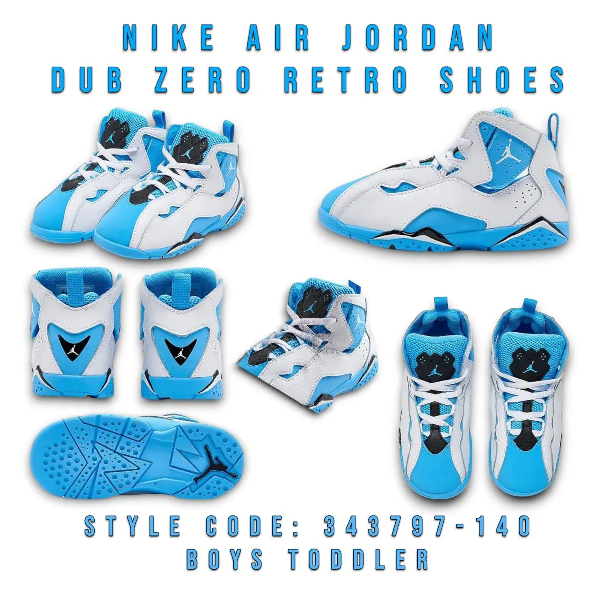 Nike Air Jordan True Flight Shoes Sneakers 343797-140 Boys Toddler Size 6C _A1