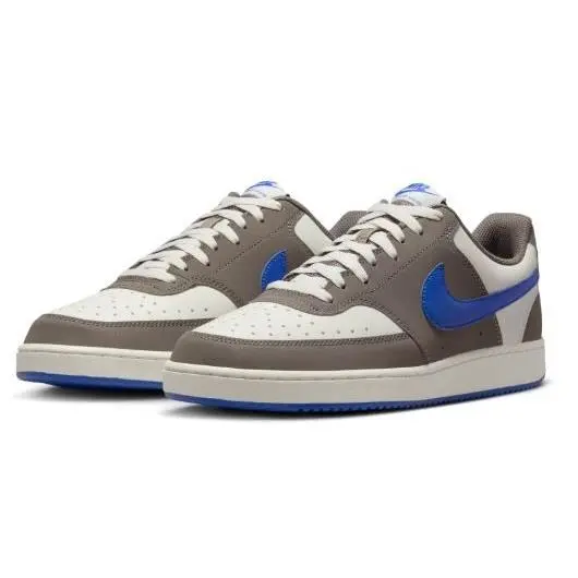 Nike Men`s Court Vision Low Sneakers Sail/hyper Royal - Cave Stone Size 9.5