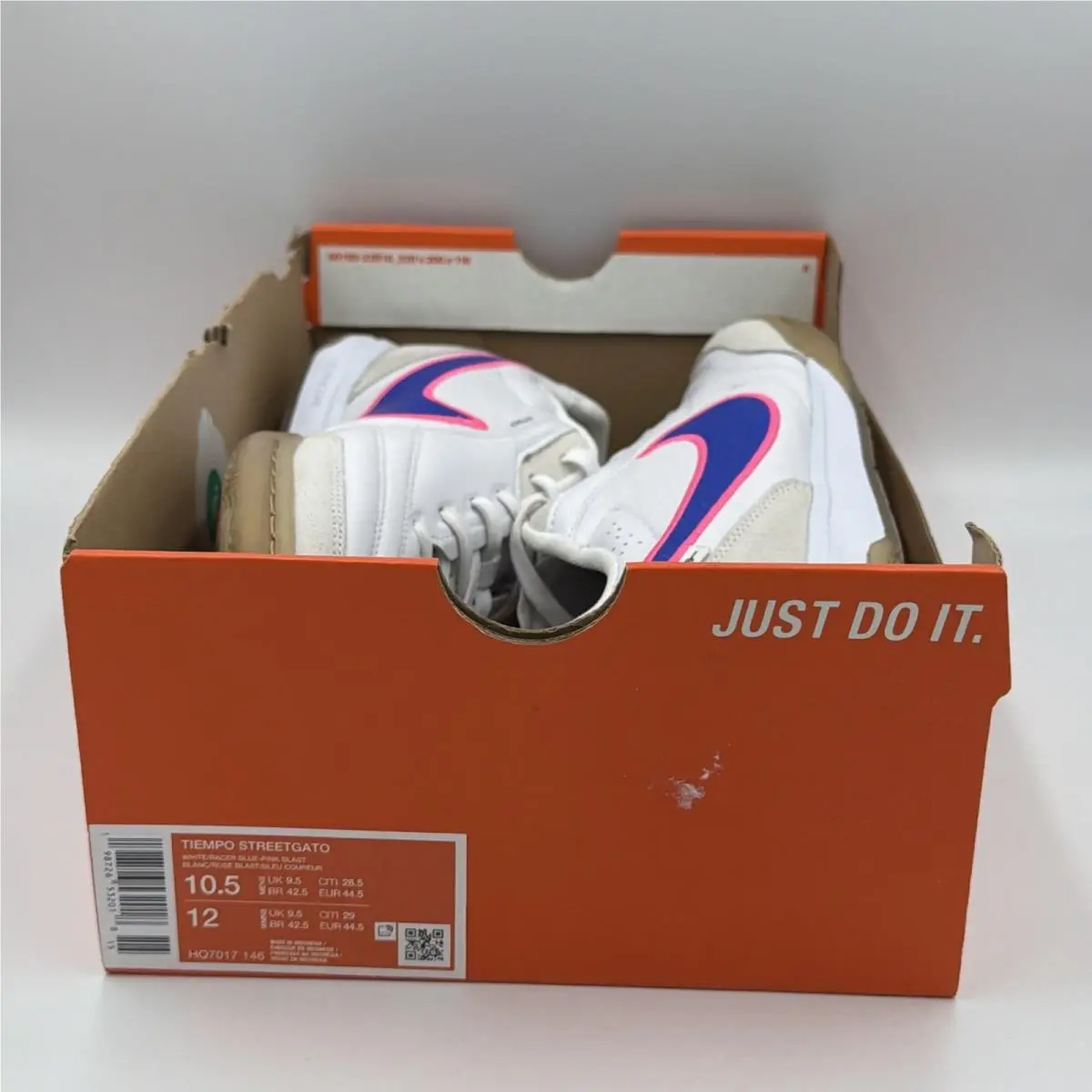 Nike shoes - Nike Tiempo Streetgato White Racer Blue Pink Blast - HQ7017 146 - White, Manufacturer: White/Racer Blue/Pink Blast 9