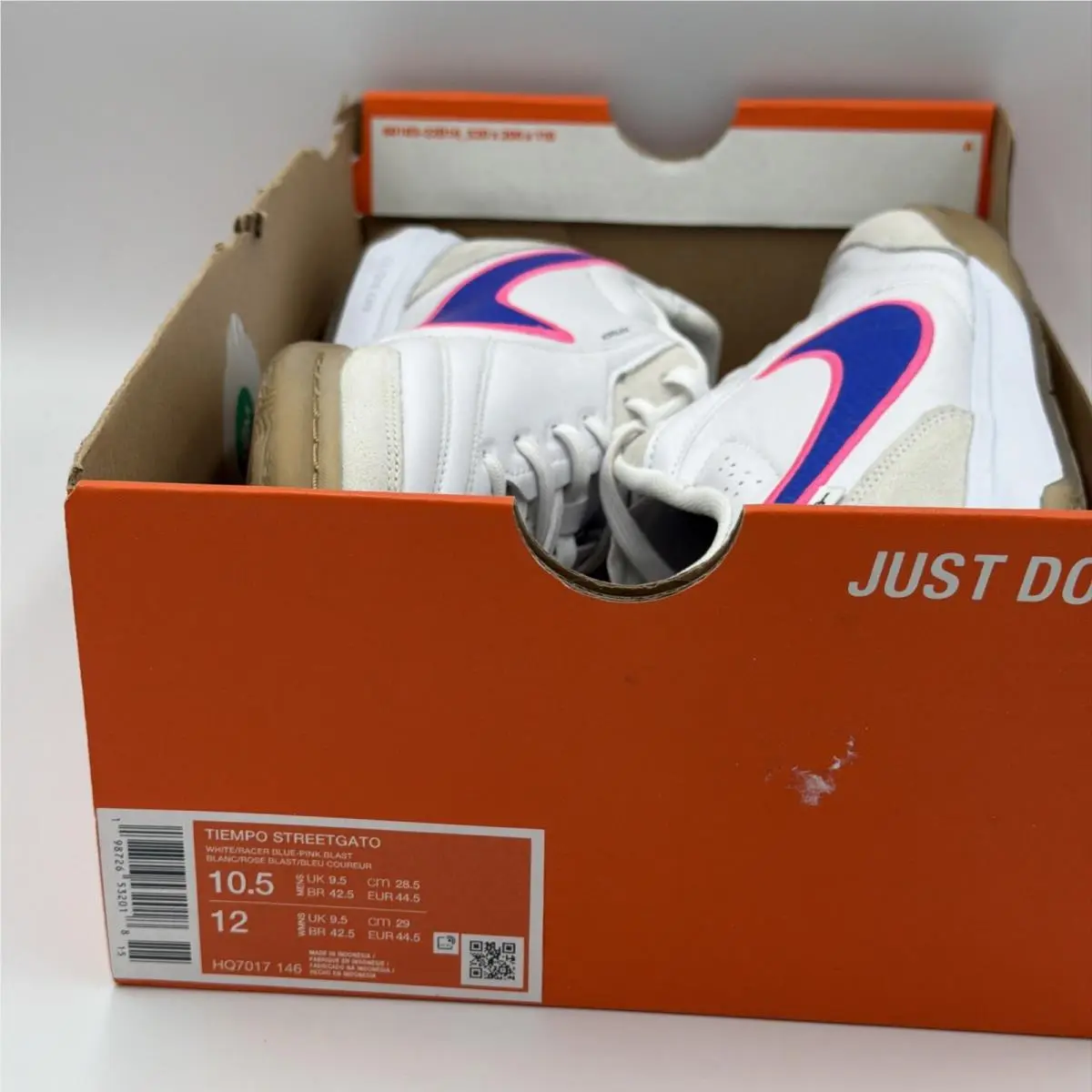 Nike shoes - Nike Tiempo Streetgato White Racer Blue Pink Blast - HQ7017 146 - White, Manufacturer: White/Racer Blue/Pink Blast 10