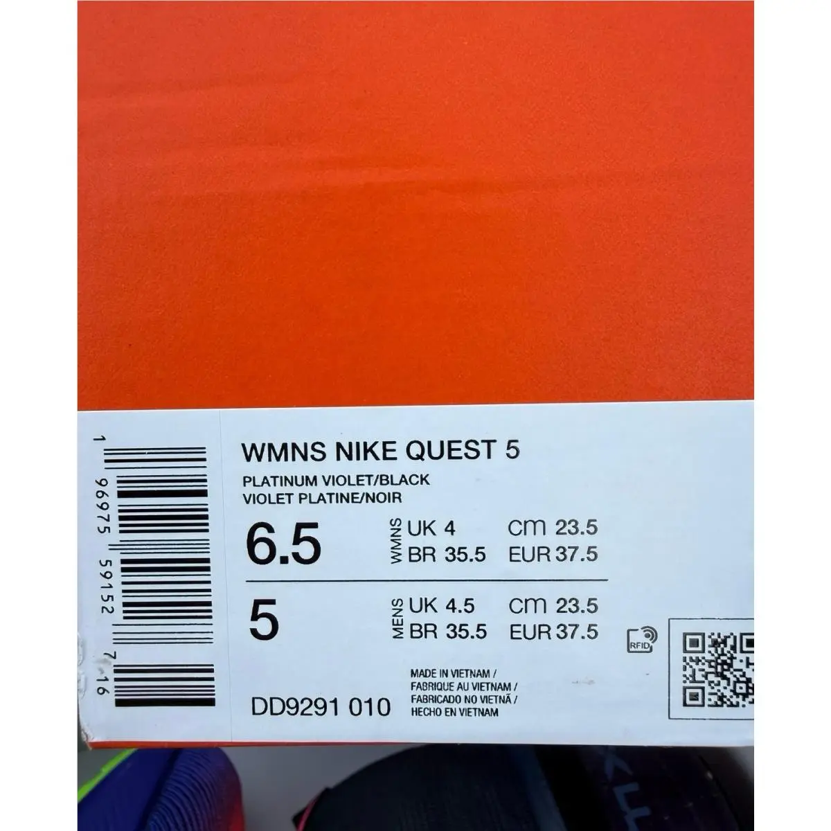 Nike shoes - Nike Quest 5 - Quest - DD9291-010 - platinum violet 6