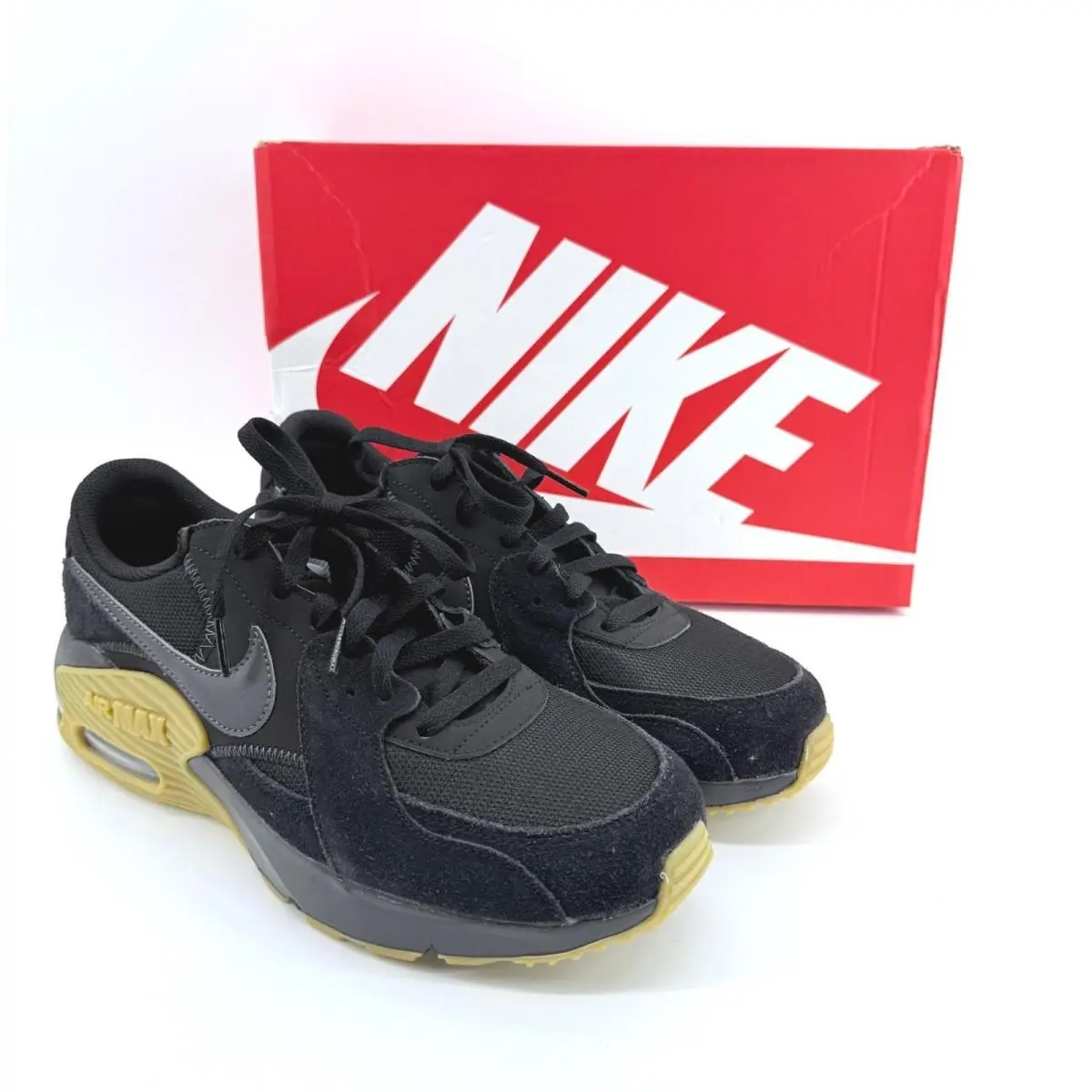 Nike Air Max Excee Mens 9.5 Sneaker Black Anthracite HV0928-010 Lowtop Suede