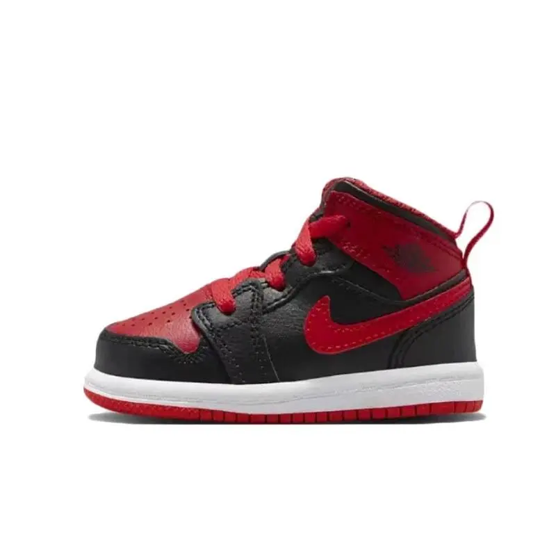 Nike shoes - Air Jordan 1 Mid - Air Mid - White | Fire Red | Black 8