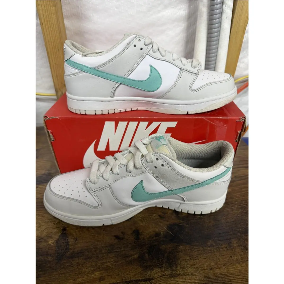 Nike shoes - Nike Dunk Low GS - Dunk Low - CW1590 101 - White/Crimson Bliss (UPC: 0194957395057) 0