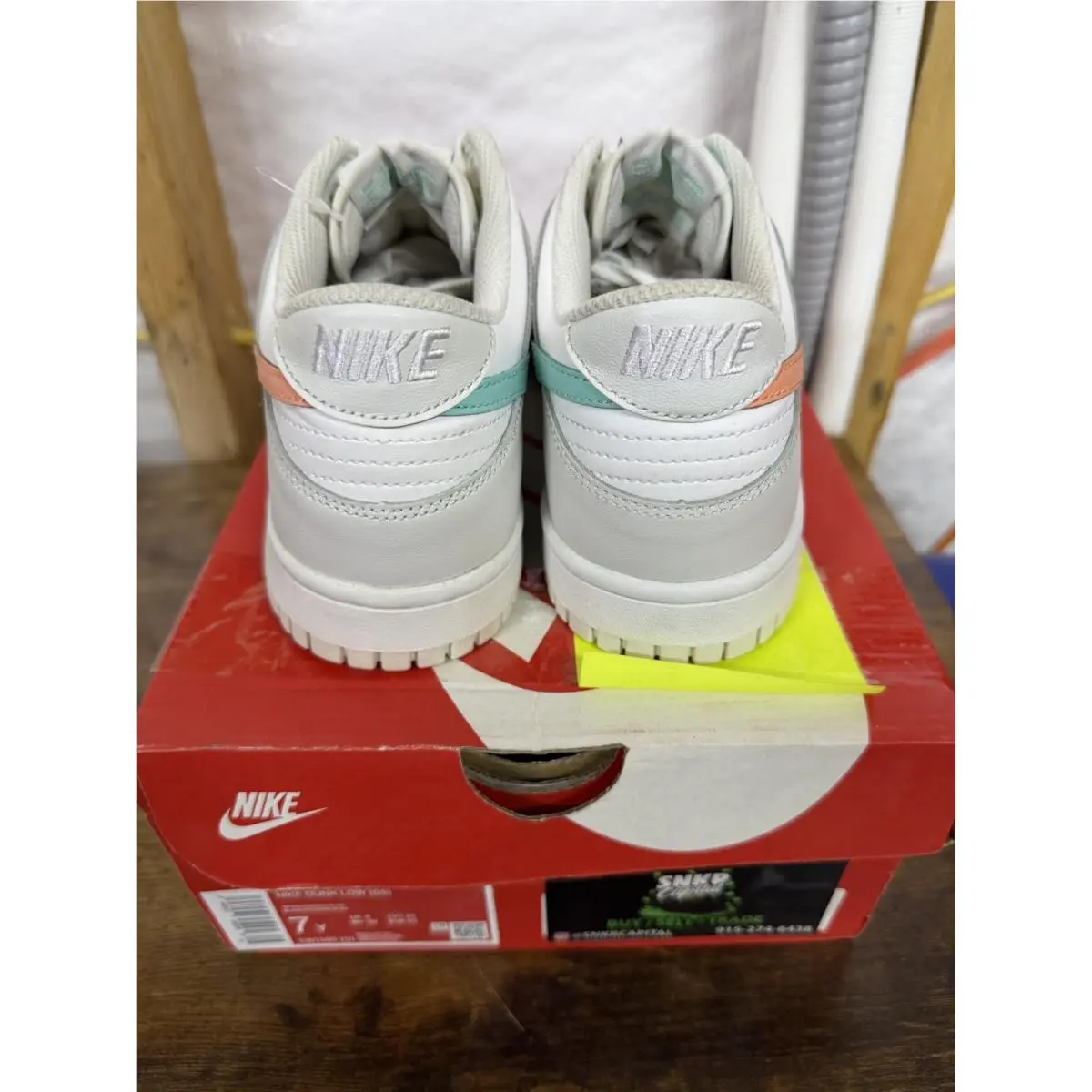 Nike shoes - Nike Dunk Low GS - Dunk Low - CW1590 101 - White/Crimson Bliss (UPC: 0194957395057) 2