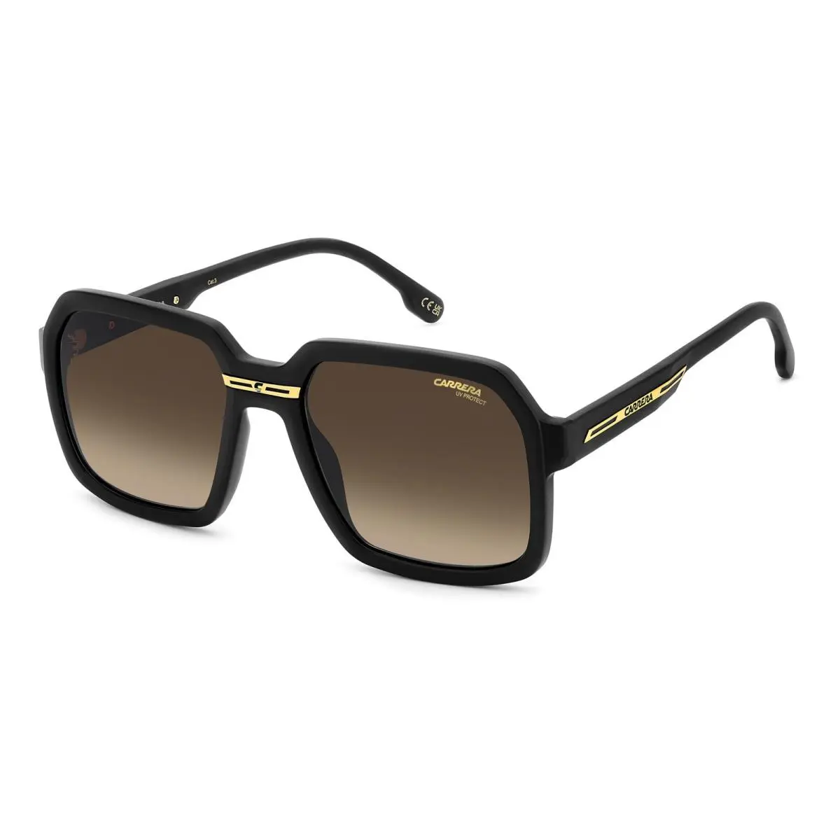 VICTORYC08/S 003 Matte Black Brown Gradient Square Sunglasses 56mm Men`s by Carrera