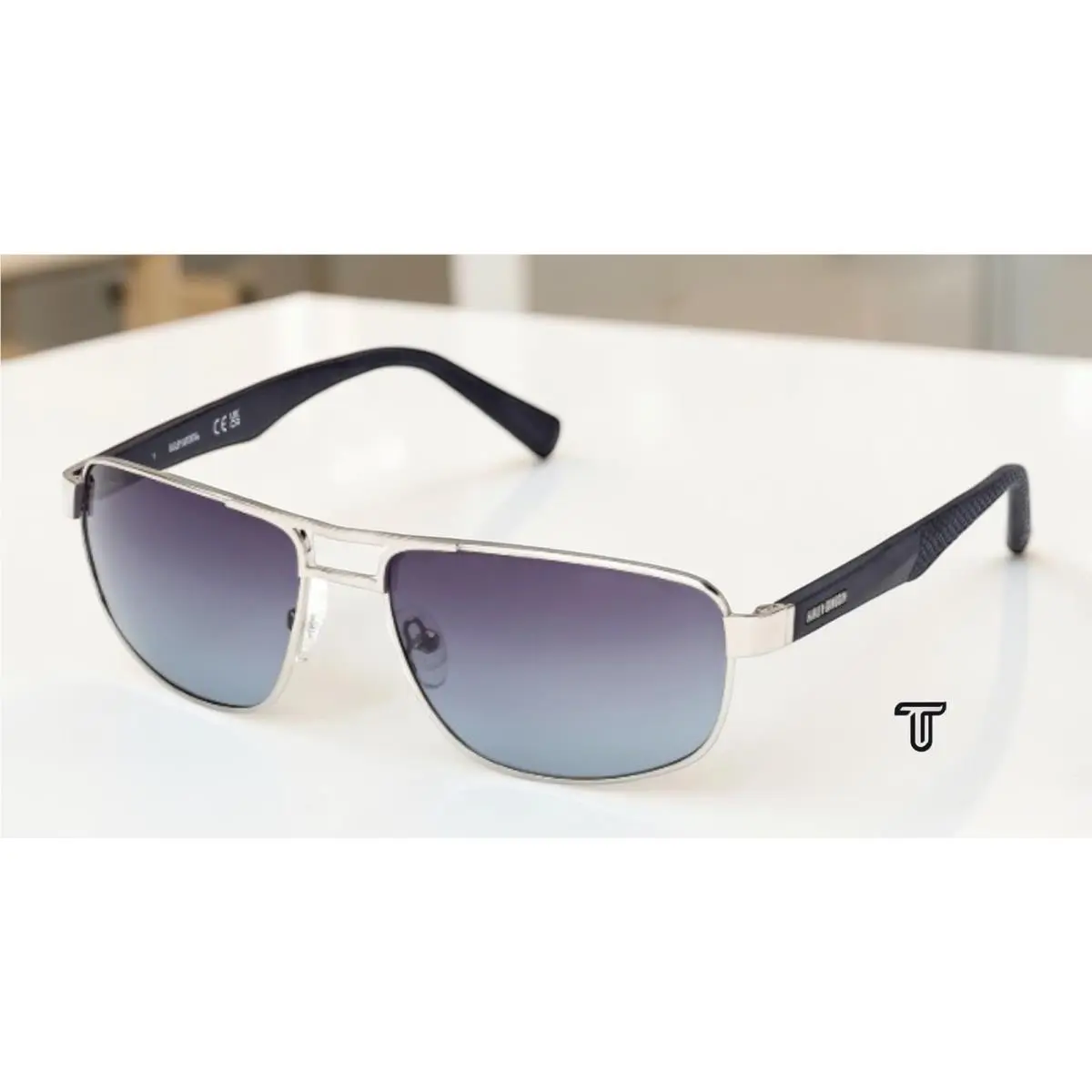 Harley Davidson HD0946X 10D Metal Nickeltin Smoke Polarized 60mm Mens Sunglasses