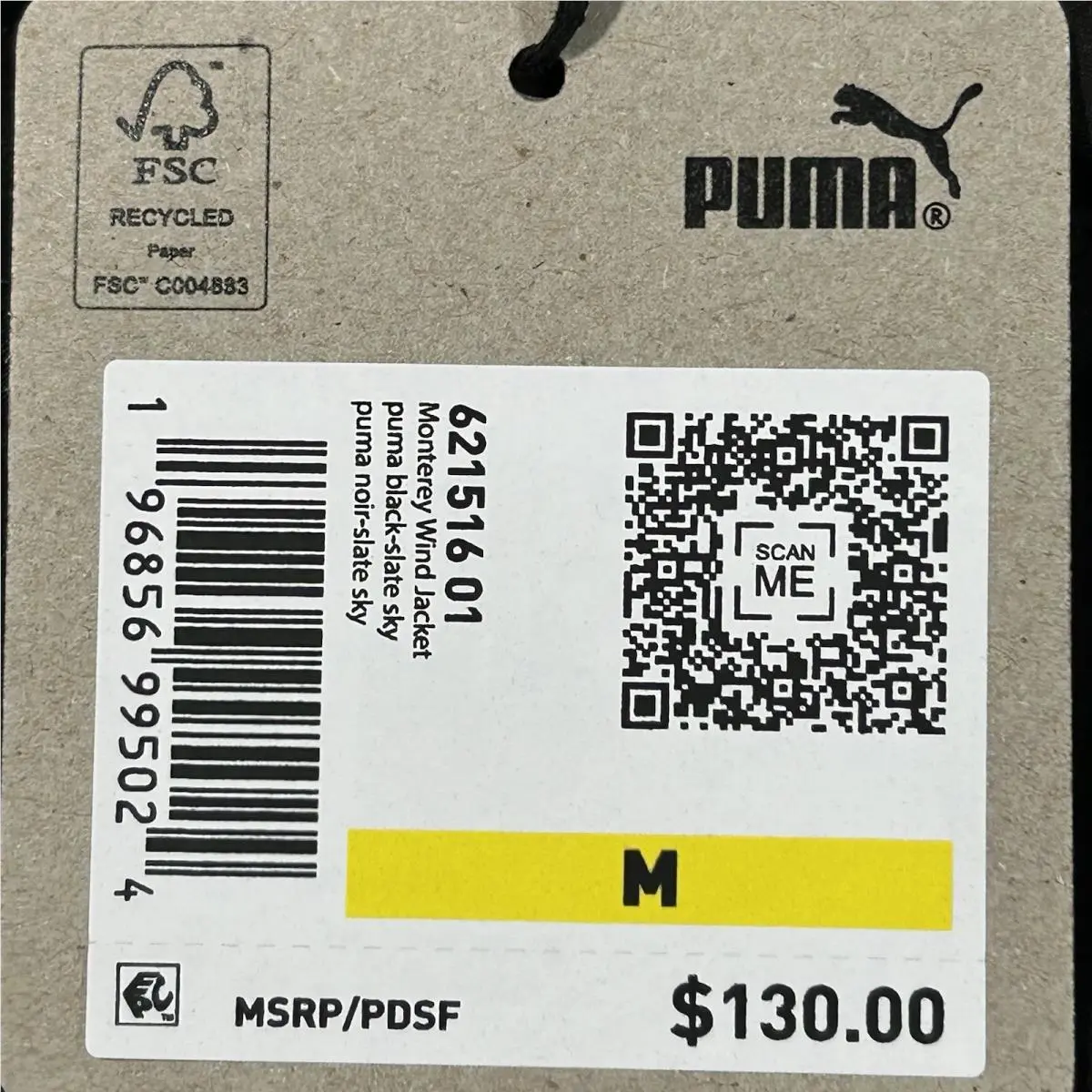 Puma clothing - Monterey Wind Jacket - Monterey Wind Jacket - Black/Gray (UPC: 196856995024) 3