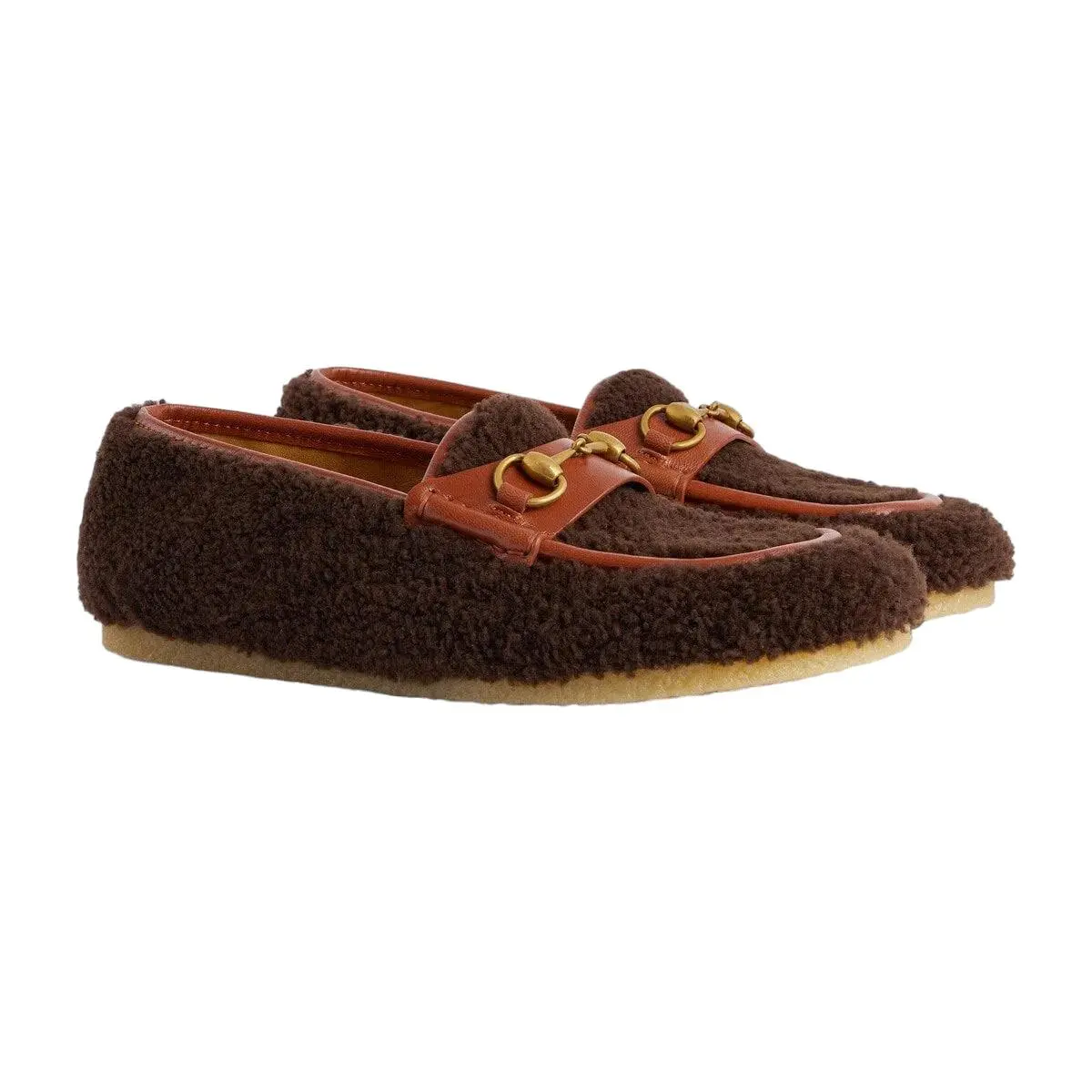 Men`s Gucci Cocoa Merino Wool Horsebit Loafer Moccas