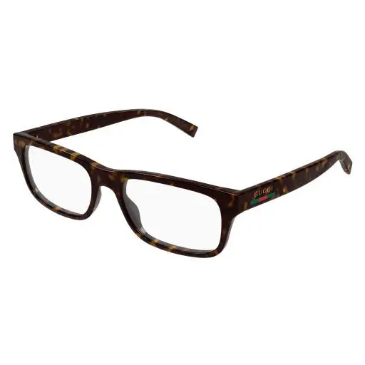 GG 1858 O-002 Havana / Transparent 002 Size 56 Eyeglasses by Gucci