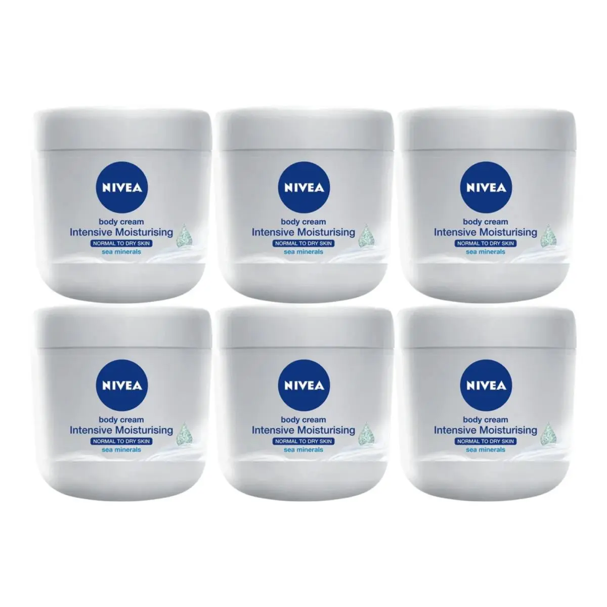 6 Pack x  Intensive Moisturizing Body Cream Deep Moisture Serum 13.5oz by Nivea