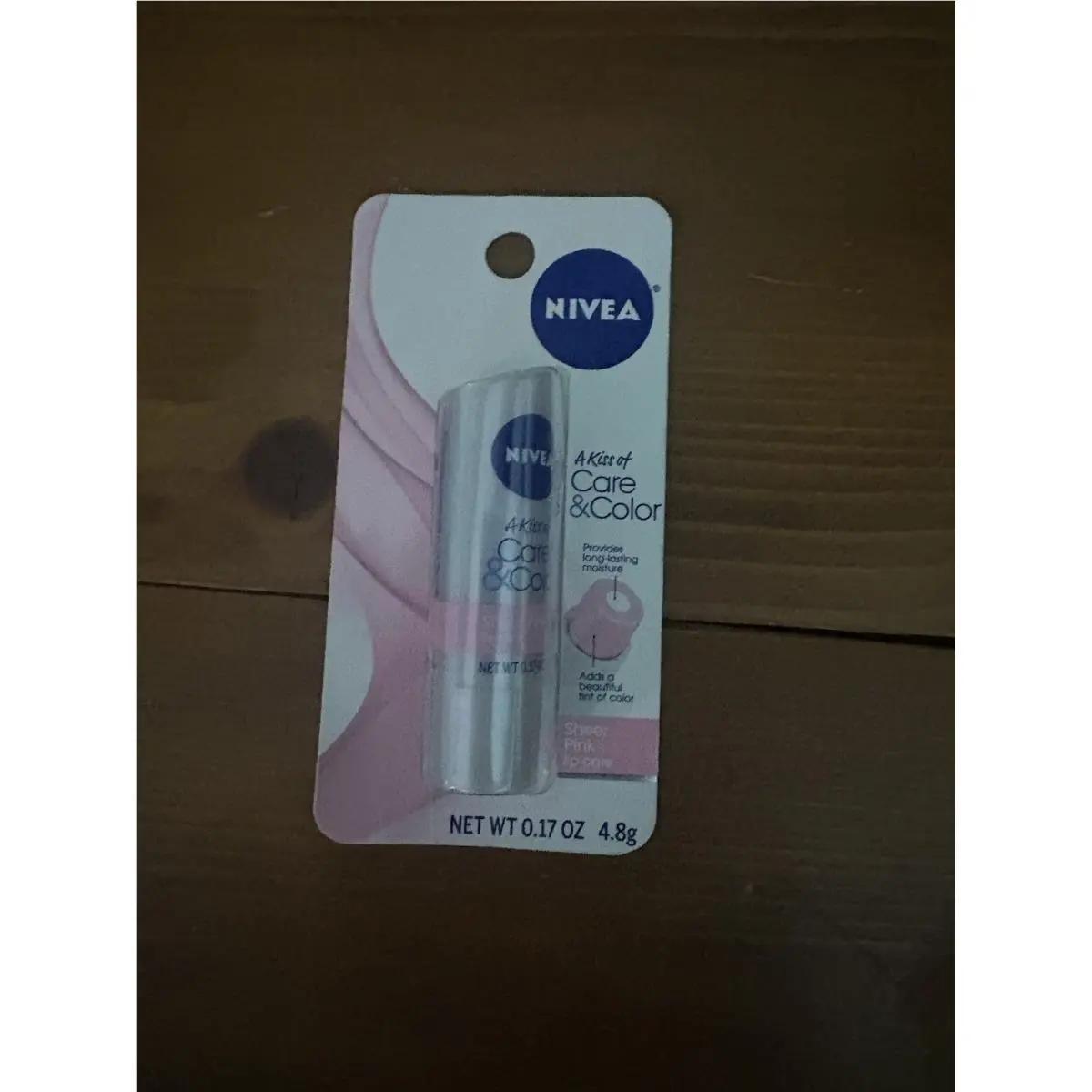 Sheer Pink A Kiss Of Care Color Lip Care Tinted Lip Balm Nos by Nivea